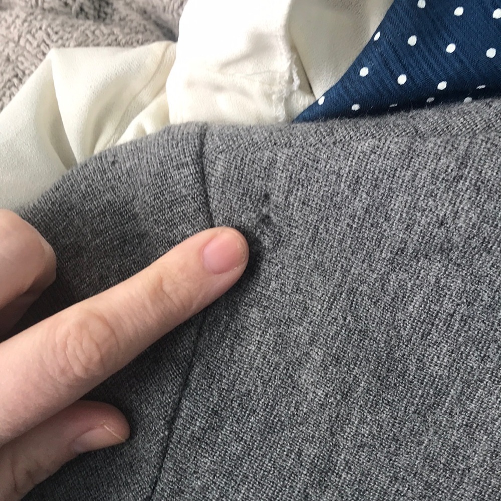 Vintage wool mini dress with appliqué. Sz Xs/s - Picture 7 of 13